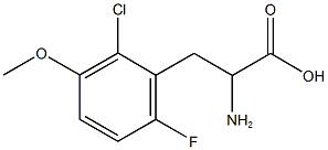 2-CHLORO-6-FLUORO-3-METHOXY-DL-PHENYLALANINE Struktur