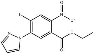 Ethyl 4-Fluoro-2-nitro-5-(1-pyrazolyl)benzoate Struktur