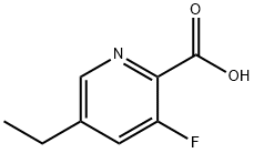 2-Pyridinecarboxylic acid, 5-ethyl-3-fluoro- Struktur