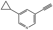 3-cyclopropyl-5-ethynylpyridine Struktur