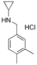 N-Cyclopropyl-3,4-dimethylbenzylamine hydrochloride, 4-(Cyclopropylamino)-o-xylene hydrochloride Struktur