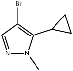 1H-Pyrazole, 4-bromo-5-cyclopropyl-1-methyl- Struktur