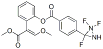 methyl 3-methoxy-2-(4-(3-trifluoro-3-diazirinyl)benzoyloxyphenyl)propenoate Struktur