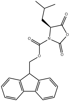 NALPHA-9-Fluorenylmethoxycarbonyl-L-leucine N-carboxylic anhydride Struktur