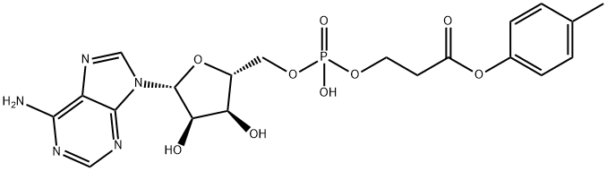 4-tolyloxycarbonyl-2-ethyl adenosine monophosphate Struktur