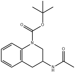 1(2H)-Quinolinecarboxylic acid, 3-(acetylaMino)-3,4-dihydro-, 1,1-diMethylethyl ester Struktur