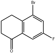 5-Bromo-7-fluoro-3,4-dihydronaphthalen-1(2H)-one Struktur