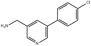 (5-(4-chlorophenyl)pyridin-3-yl)methanamine Struktur