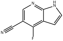 4-fluoro-1H-pyrrolo[2,3-b]pyridine-5-carbonitrile Struktur