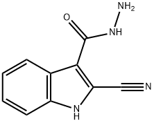 2-Cyano-1H-indole-3-carboxylic acid hydrazide Struktur