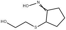 Cyclopentanone, 2-[(2-hydroxyethyl)thio]-, oxime (9CI) Struktur