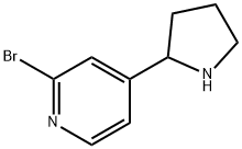 2-Bromo-4-(2-pyrrolidinyl)pyridine Struktur