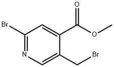 4-Pyridinecarboxylic acid, 2-broMo-5-(broMoMethyl)-, Methyl ester Struktur