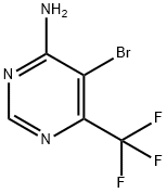 5-Bromo-6-(trifluoromethyl)pyrimidin-4-amine Struktur