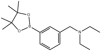 N-Ethyl-N-(3-(4,4,5,5-tetramethyl-1,3,2-dioxaborolan-2-yl)benzyl)ethanamine Struktur