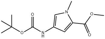 1H-Pyrrole-2-carboxylic acid, 4-[[(1,1-diMethylethoxy)carbonyl]aMino]-1-Methyl-, Methyl ester Struktur