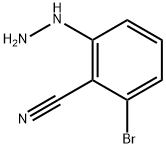 2-broMo-6-hydrazinylbenzonitrile Struktur