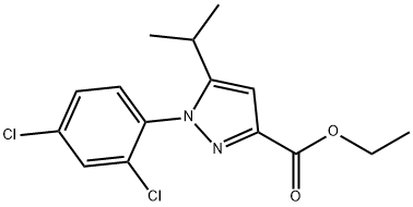 1-(2,4-DICHLORO-PHENYL)-5-ISOPROPYL-1H-PYRAZOLE-3-CARBOXYLIC ACID ETHYL ESTER Struktur