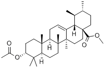 3-ACETYLOXY-(3ALPHA)-URS-12-EN-28-OIC ACID METHYL ESTER Struktur