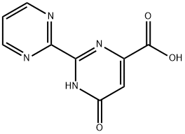 6-Hydroxy-2-(pyrimidin-2-yl)pyrimidine-4-carboxylic acid Struktur