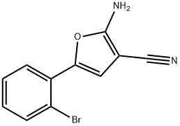 2-AMino-5-(2-broMophenyl)furan-3-carbonitrile Struktur