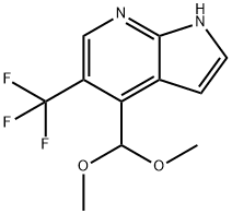 4-(Dimethoxymethyl)-5-(trifluoromethyl)-1H-pyrrolo[2,3-b]pyridine Struktur