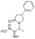 1-Pyrrolidineethanimidamide, N-hydroxy-alpha-methyl-2-oxo-4-phenyl- Struktur