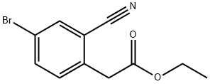 4-BROMO-2-CYANO-BENZENEACETIC ACID ETHYL ESTER Struktur