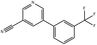 5-(3-(trifluoromethyl)phenyl)pyridine-3-carbonitrile Struktur