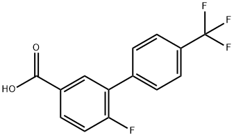 4-Fluoro-3-(4-trifluoromethylphenyl)benzoic acid Struktur