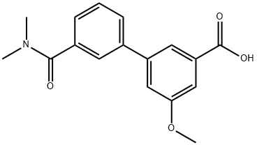 3-[3-(N,N-DiMethylaMinocarbonyl)phenyl]-5-Methoxybenzoic acid Struktur