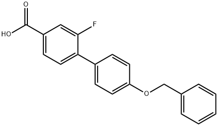 4'-(Benzyloxy)-2-fluoro-[1,1'-biphenyl]-4-carboxylic acid Struktur