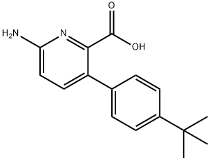 6-Amino-3-(4-t-butylphenyl)picolinic acid Struktur