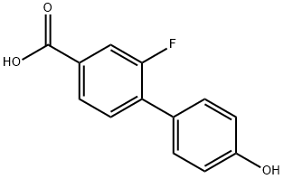 3-Fluoro-4-(4-hydroxyphenyl)benzoic acid Struktur