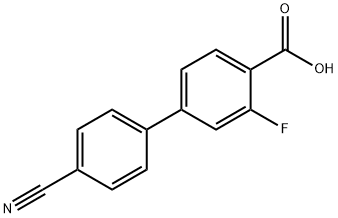 4-(4-Cyanophenyl)-2-fluorobenzoic acid Struktur