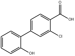 2-Chloro-4-(2-hydroxyphenyl)benzoic acid Struktur