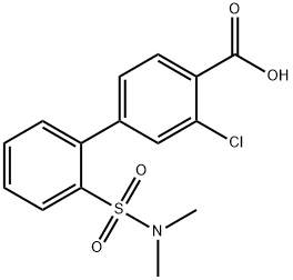 2-Chloro-4-(2-N,N-dimethylsulfamoylphenyl)benzoic acid Struktur