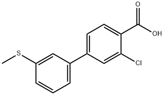 2-Chloro-4-(3-methylthiophenyl)benzoic acid Struktur