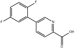 5-(2,5-Difluorophenyl)picolinic acid Struktur