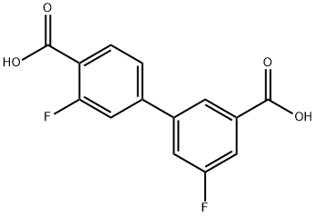 3',5-Difluoro-[1,1'-biphenyl]-3,4'-dicarboxylic acid Struktur