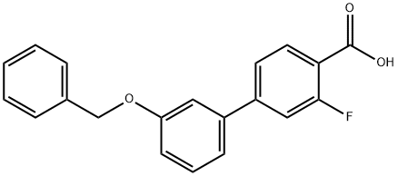 3'-(Benzyloxy)-3-fluoro-[1,1'-biphenyl]-4-carboxylic acid Struktur