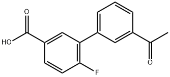 3-(3-Acetylphenyl)-4-fluorobenzoic acid Struktur