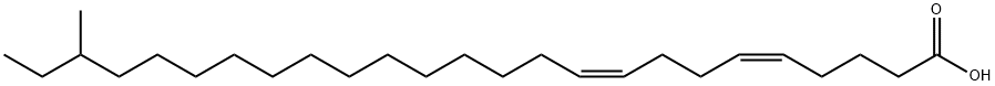 23-methyl-5,9-pentacosadienoc acid Struktur