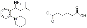 3-Methyl-1-(2-(1-piperidinyl)phenyl)butylaMine Adipate Struktur