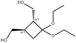 1,2-Cyclobutanedimethanol,3,3-diethoxy-,trans-(9CI) Struktur