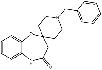 Spiro[1,5-benzoxazepine-2(3H),4'-piperidin]-4(5H)-one, 1'-(phenylMethyl)- Struktur