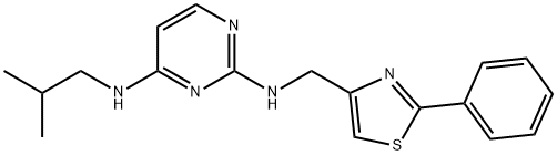 N4-isobutyl-N2-((2-phenylthiazol-4-yl)Methyl)pyriMidine-2,4-diaMine Struktur