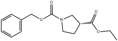 Ethyl (R)-N-Cbz-3-pyrrolidinecarboxylate Struktur