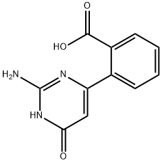 2-(2-Amino-6-hydroxy-pyrimidin-4-yl)-benzoic acid Struktur