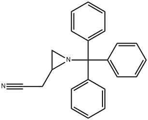 (1-Trityl-aziridin-2-yl)-acetonitrile Struktur